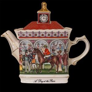 James Sadler A Day at the Races Teapot Championships Collection Horse Racing